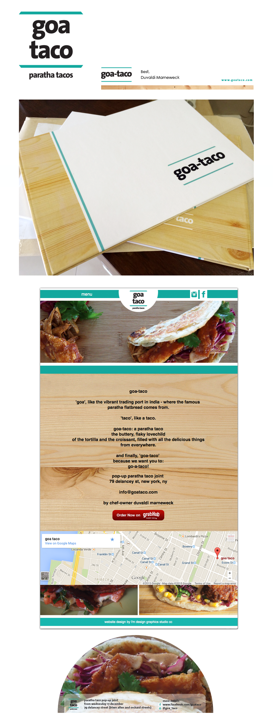 Goa Taco Paroatha Tacos Corporate Identity and Website Design
