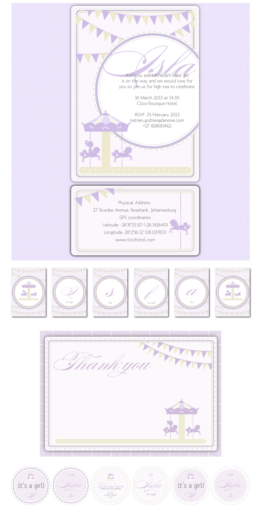 Baby Shower Invitation and Stationary